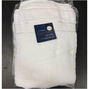 Purely Indulgent Egyptian Cotton Bath Towel, White 30" x 58" 1-towel